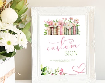 A New Chapter Is About To Begin Custom Sign, A New Chapter Begins Bridal Shower Bundle, Storybook Theme Bridal Shower Custom Sign
