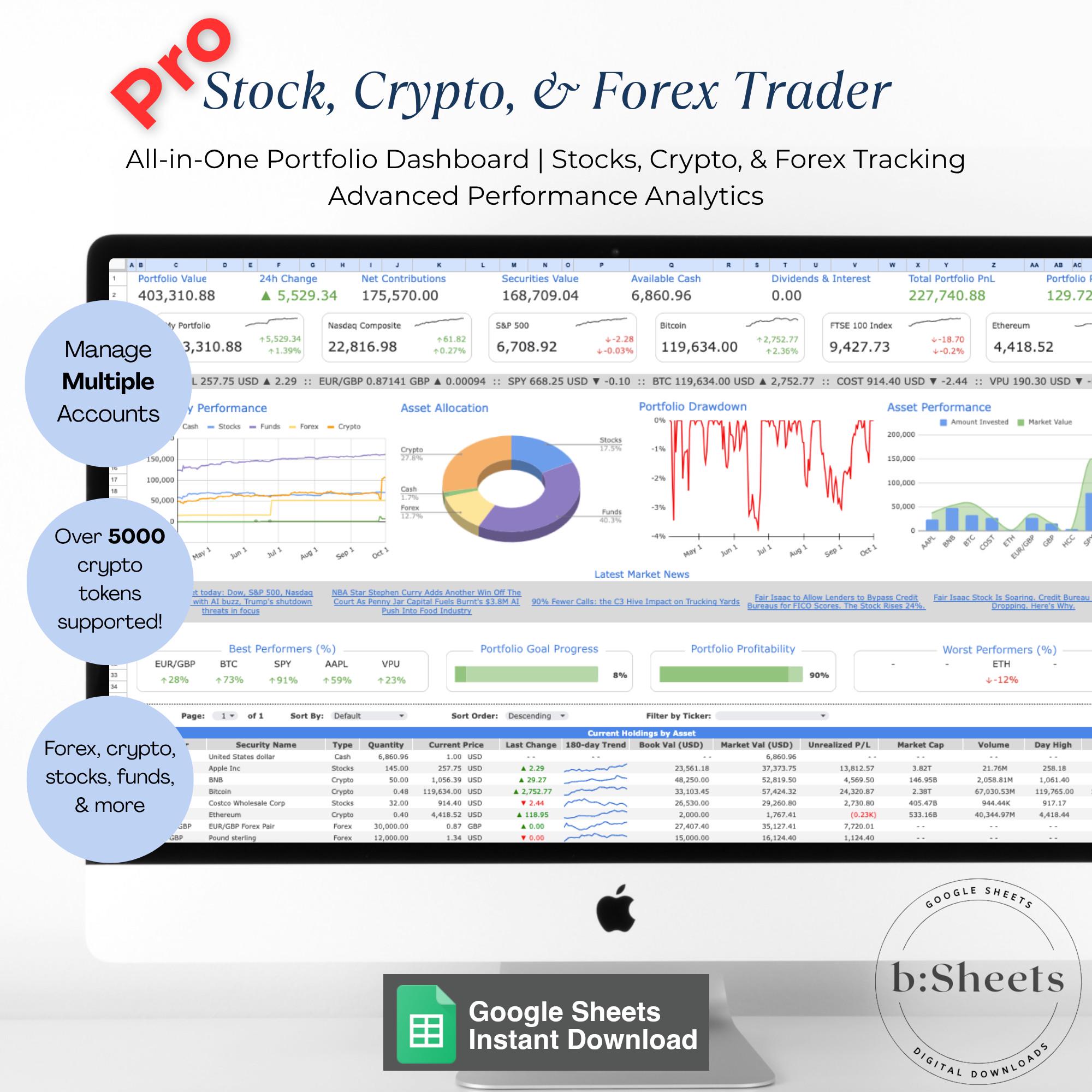 外国為替・暗号通貨取引ジャーナルスプレッドシート | 取引ログ、利益トラッカー、投資ポートフォリオツール（Googleスプレッドシート） - Etsy  日本