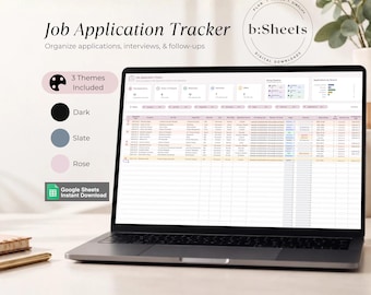 Job Application Tracker Google Sheets | Job Search Planner with Automated Dashboard (Digital Download)