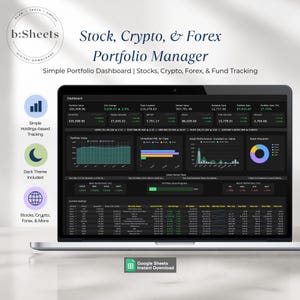 Stock Portfolio Tracker | Crypto & Forex Investment Spreadsheet for Google Sheets