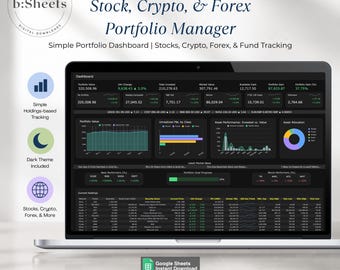 Stock Portfolio Tracker | Crypto & Forex Investment Spreadsheet for Google Sheets