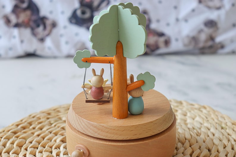 Customized Wooden Music Box/carved Name Music Box/baby Shower Gift