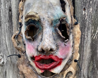 Carved Up Latex Half Mask Fake Skin Mask (TCM Pretty Woman Inspired Paint Job)