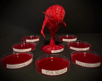 The Thing Palmer Blood Test Petri Dish Display Piece/ Coaster Set (READ Description)