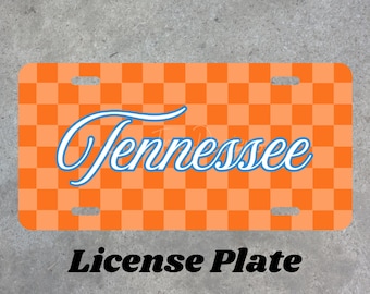 Targa del Tennessee: regalo Tristar TN blu, stampa a sublimazione su alluminio