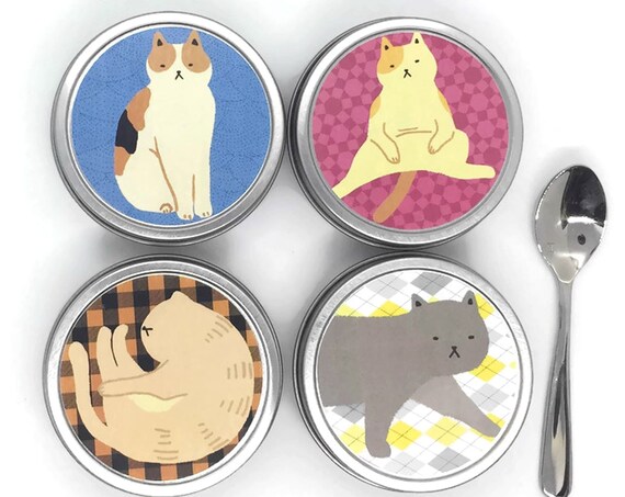 Colorful Cats Organic Tea Tins Gift Boxed Set