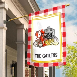 Crawfish Boil, Crafish Flag, Crawfish Boil Garden Flag, Spring Garden Flag, Let The Good Times Boil, Crawfish Party Gift SKU444 image 3