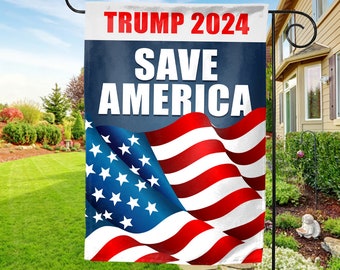 President Donald Trump 2024 Flag, Save America Again Garden Flag, 2024 Trump Flag, Political Take America Back, Trump Supporters Flag SKUX41