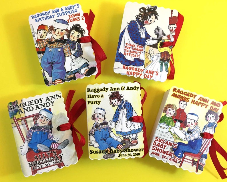 Raggedy Ann Andy Party Favor Boxes Boy Girl Birthday Favors Etsy