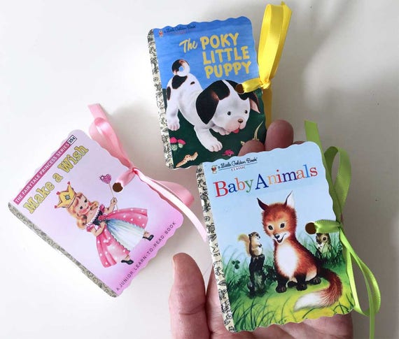 36 Little Golden Books Favor Boxes for Birthdays and Baby Showers Personalized