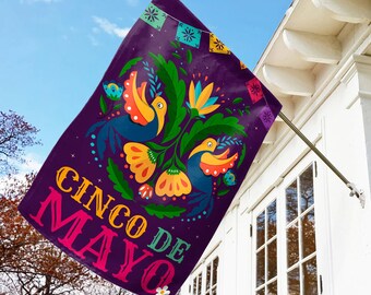 Cambaya Cinco De Mayo Garden Flag Outdoor Decorative Yard House Banner Double Sided-Readable Both Sides Made In USA SKU435
