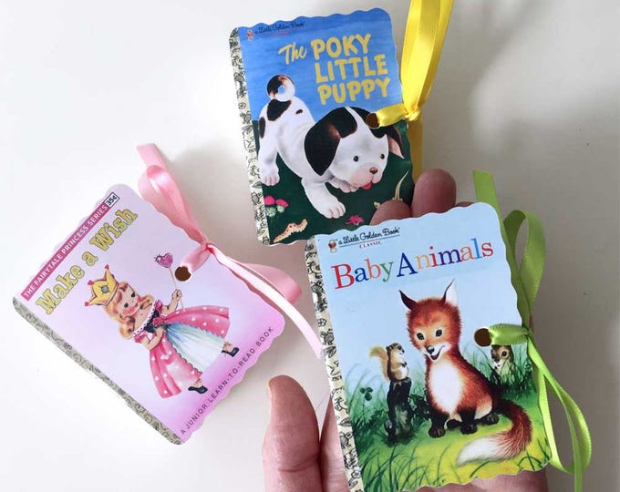 Little Golden Books Mini Book Party Favors Miniature Etsy