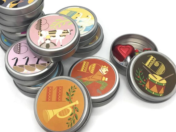 Twelve Days of Christmas Gift Tins Set