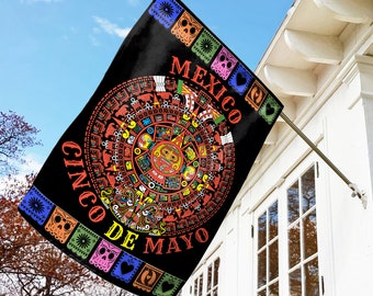 Feliz Cinco De Mayo Garden Flag Outdoor Decorative Yard House Banner Double Sided-Readable Both Sides Made In USA SKU433