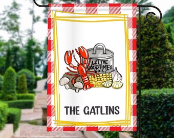 Crawfish Boil, Crafish Flag, Crawfish Boil Garden Flag, Spring Garden Flag, Let The Good Times Boil, Crawfish Party Gift SKU444