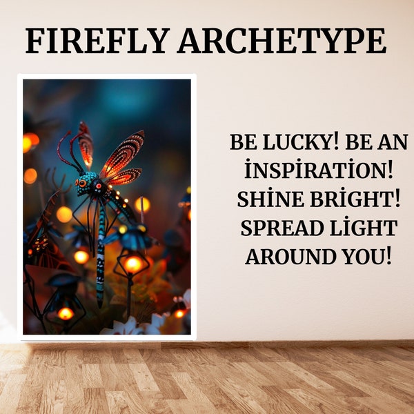 Firefly archetype art prints set of 12, element of fire, printable wall art, Latin American art prints, wall art decor, home decor, digital