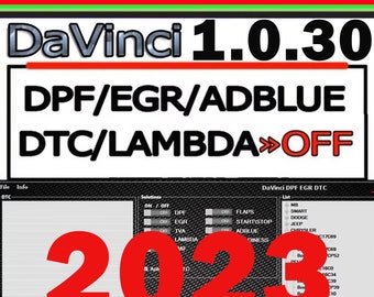 DaVinci Software 1.0.30 COMPLETO 2023 - Dpf Egr ADblue DTC Disabilitato