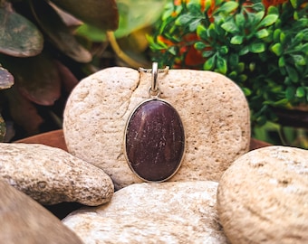 Red Jasper Oval 925 Sterling Silver Pendant Necklace | Natural Red Jasper Stone | Handmade Boho Jewelry | Grounding Crystal Gift