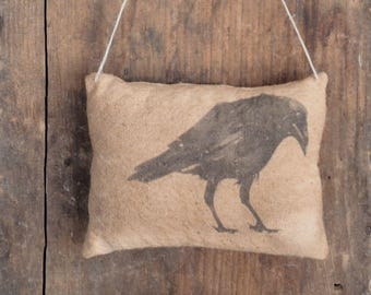 Primitive Crow Ornament, Farmhouse Bird Decor #2