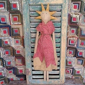 Primitive Miss Liberty Doll, Rustic Americana, Cottagecore Decor, Farmhouse 4th of July READY TO SHIP image 1