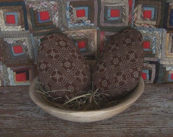 Rustic Stuffed Easter Eggs, Primitive Farmhouse Bowl Fillers (Set of 2) #1