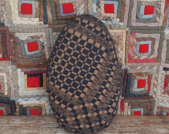 Primitive Easter Egg Bowl Fillers, Antique Coverlet Rustic Decor #3