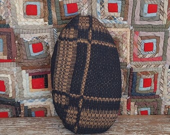 Primitive Easter Egg Bowl Filler or Pillow, Antique Coverlet Rustic Decor #2