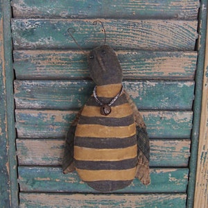 Primitive Bumblebee Doll Medium Choice of ONE Bee, Hand Painted Honey Bee, Cottagecore Farmhouse Decor Ready to Ship Bee #1