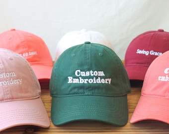 Benutzerdefinierte Caps Frauenhut Geschenk Stickerei Logo Baseball Caps Solid Color Cap personalisierte Caps Cap für Sie und Ihn Dad Anpassen durch Zeichnung