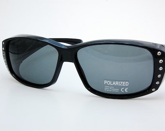 58870DPL Polarized Lens/ Rhinestones/Fits over