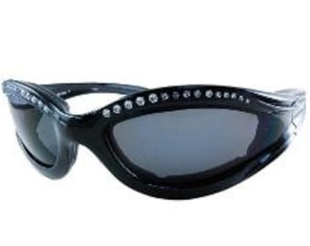 9901 Motorcycle Rhinestones Sunglasses with Padding foam