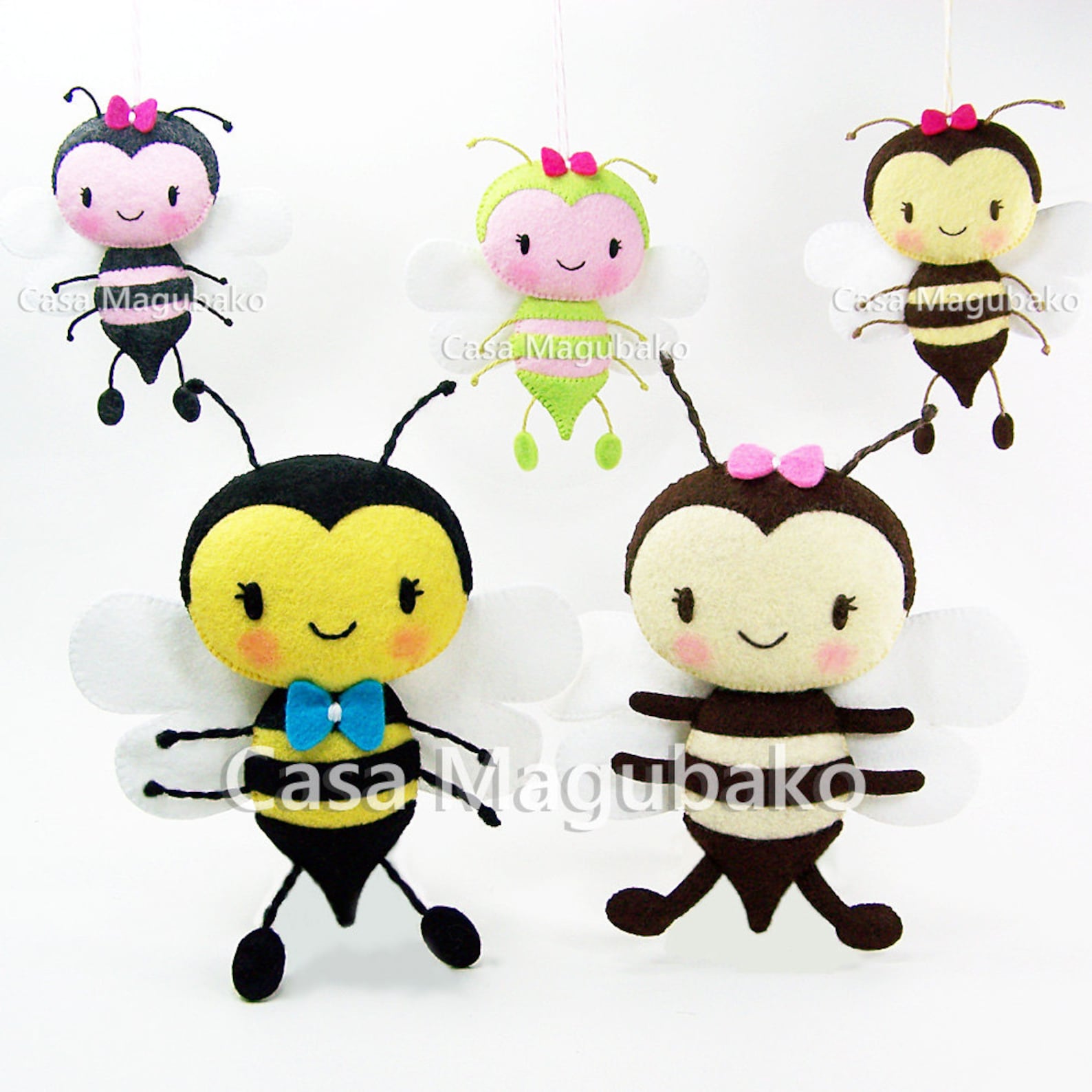 PDF Pattern Bee Felt Pattern Felt Bee Ornament or Soft Toy Etsy