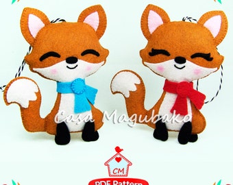 Patron de couture ornement renard en feutre : Woodland Softie (Patron PDF)