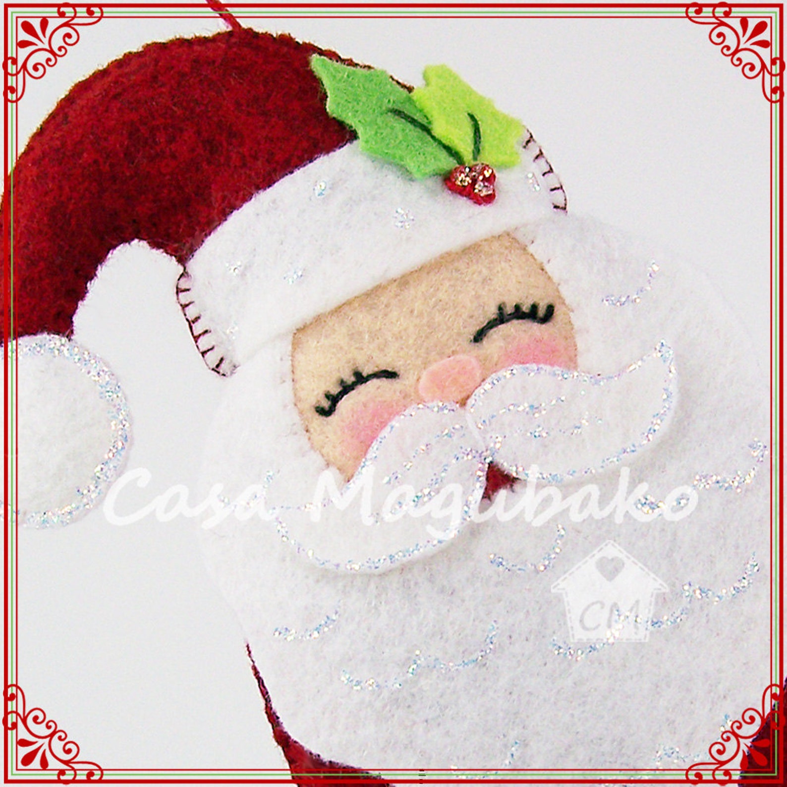 PDF Pattern Santa Claus Ornament Felt Pattern Christmas Etsy