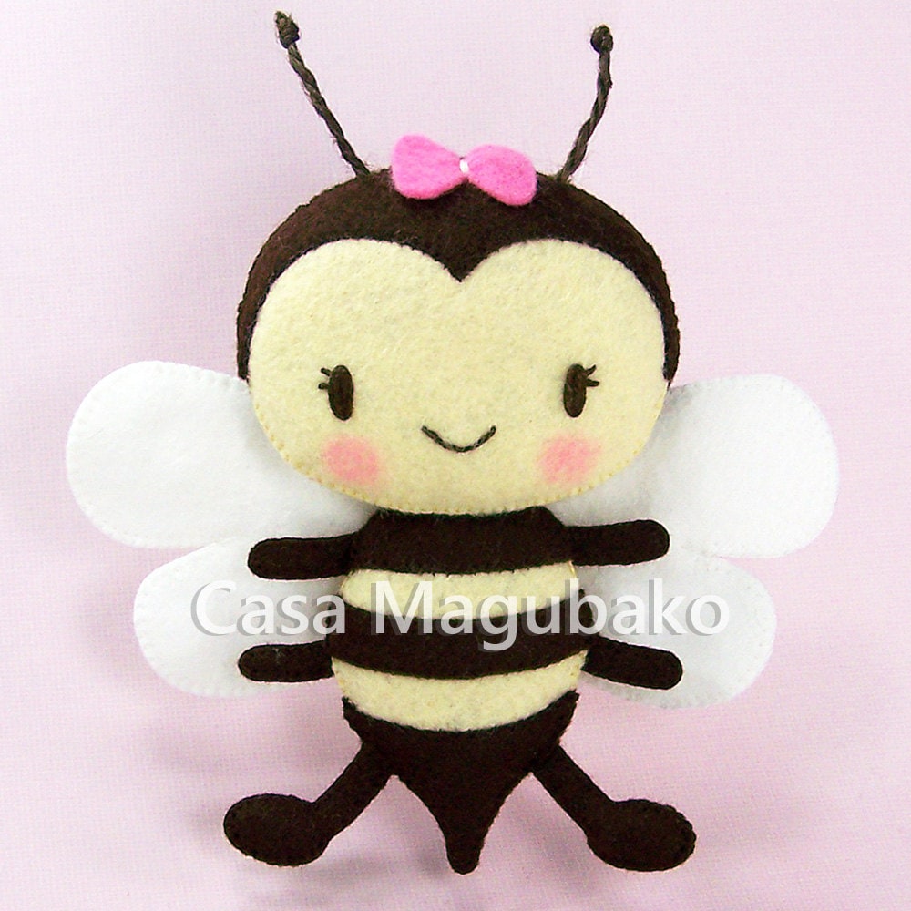 PDF Pattern Bee Felt Pattern Felt Bee Ornament or Soft Toy Etsy