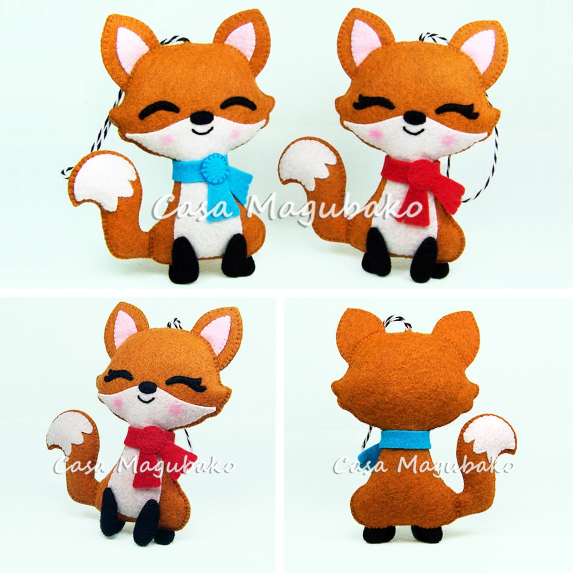 PDF Felt Pattern Fox Ornament Sewing Pattern Woodland Fox Etsy