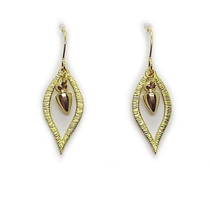 Simple Gold Teardrop Earrings 7/8 Dangle Minimalist image 2