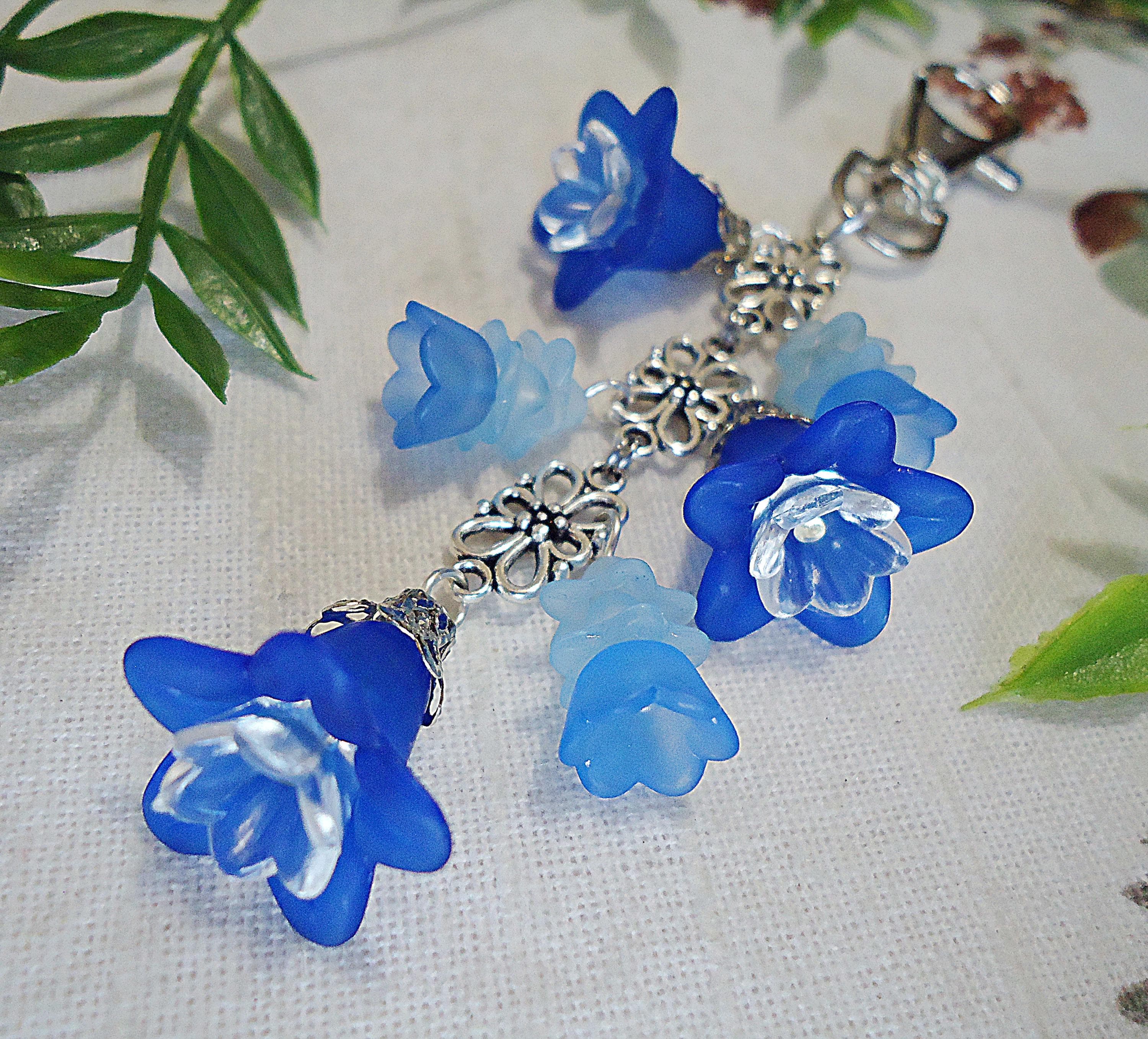 Fuqimanman2020 Cute Flower Enamel Keychain - Dainty Charm Keyring For Purse, Bag, Or Gift (Blue) - View #9