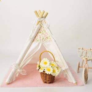 1:12 Scale Handmade Mini Tent, Doll Mini Furniture, Miniature Tent, Dollhouse Miniature Furniture Decoration, Gift for Dollhouse Lovers