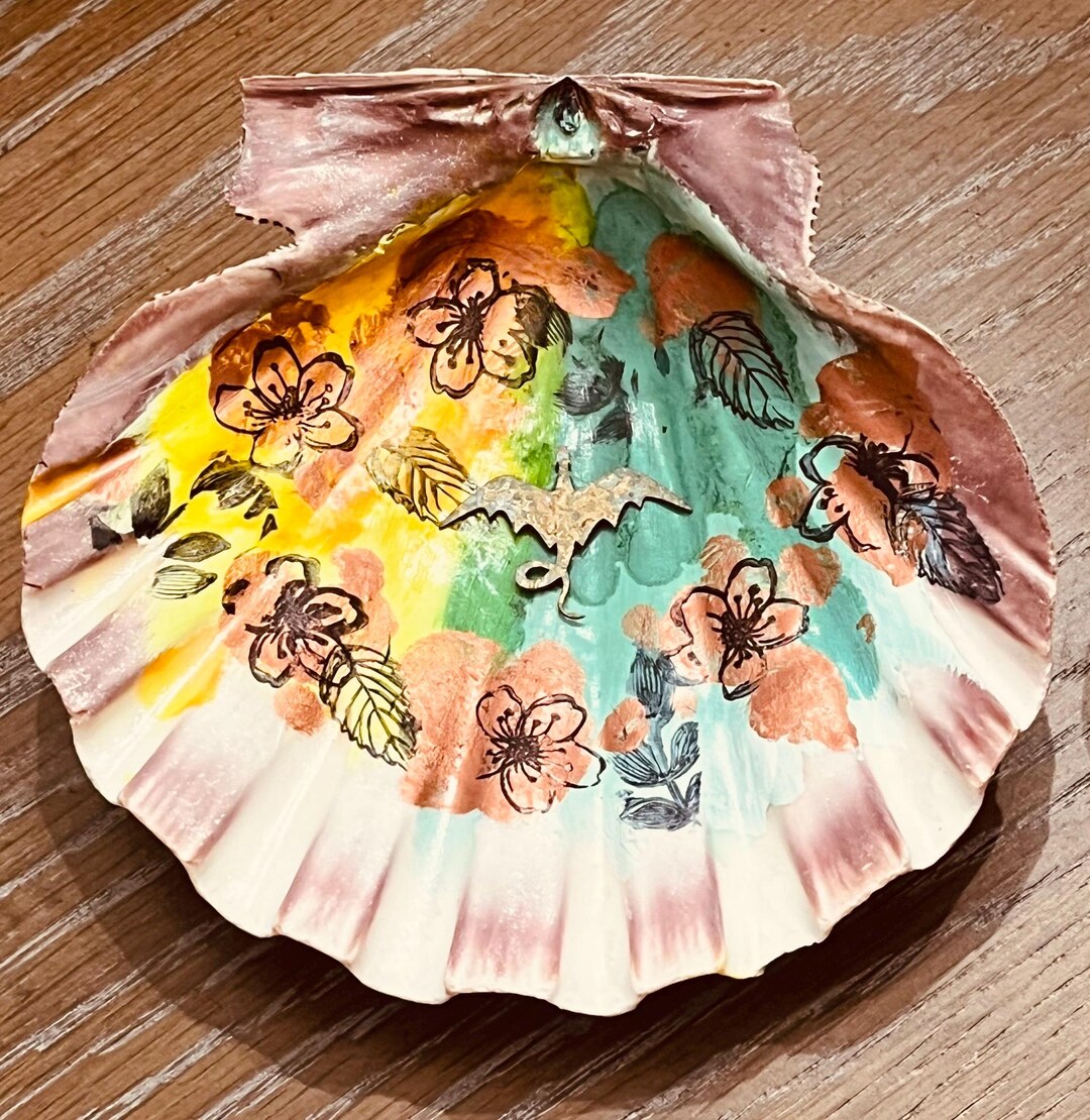 Dragon Shell Floral Dragon Shell Art - Etsy