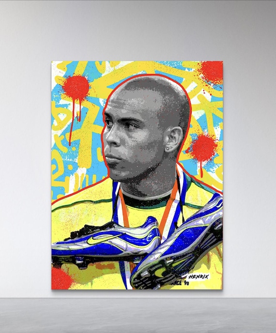 Ronaldo Canvas Print, Bold Brazil Pop Art for Football Fans - Etsy