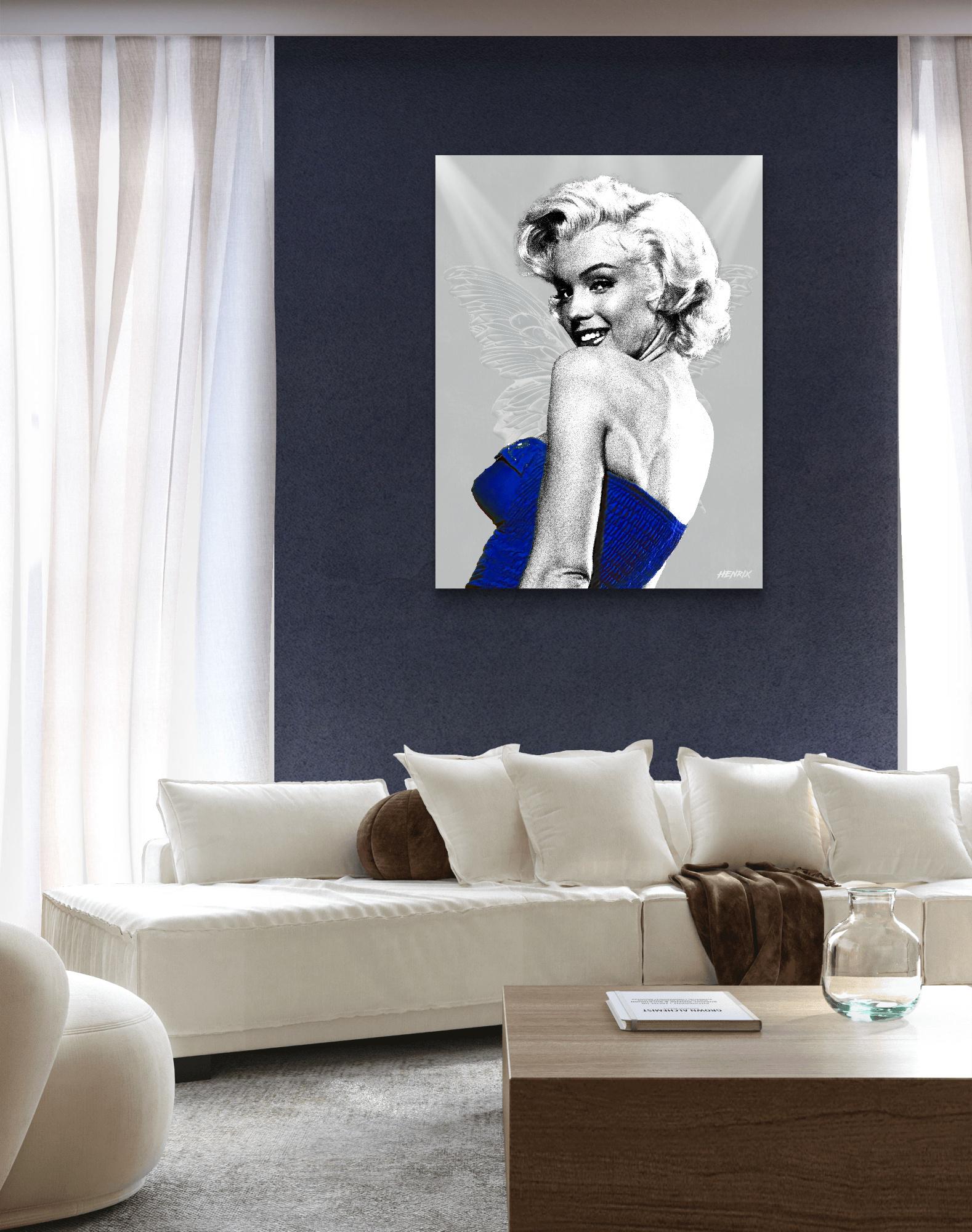 Marilyn Monroe Canvas Wall Art, Black and White Glam Print, Vintage ...