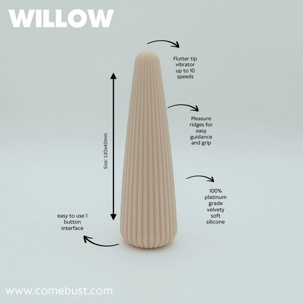 Powerful Clitoral Vibrator WILLOW Quiet 10 speed Massager Discreet Packaging Travel Bag included