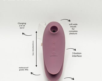 Dual Clitoral Vibrator 10 Speed Licking and Sucking Stimulation - FEATHER