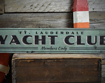 Island Charters Rustic Distressed Wood Sign ENS1001316 Custom Beach Location