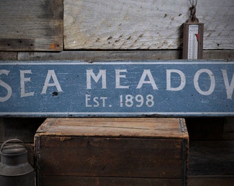 Beach House Sign, Beach House Decor, Beach Decor, Beach Wall Decor, Coastal Decor, Established - Rustic Hand Made Distressed Wood Decor