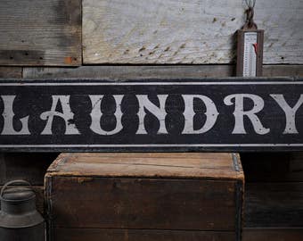 Laundry Sign, Laundry Room Sign, Wood Laundry Sign, Wooden Laundry Sign, Laundry Room Decor - Rustic Hand Made Wooden Sign Decor