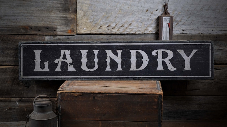 Laundry Sign Laundry Room Sign Wood Laundry Sign Wooden  Etsy