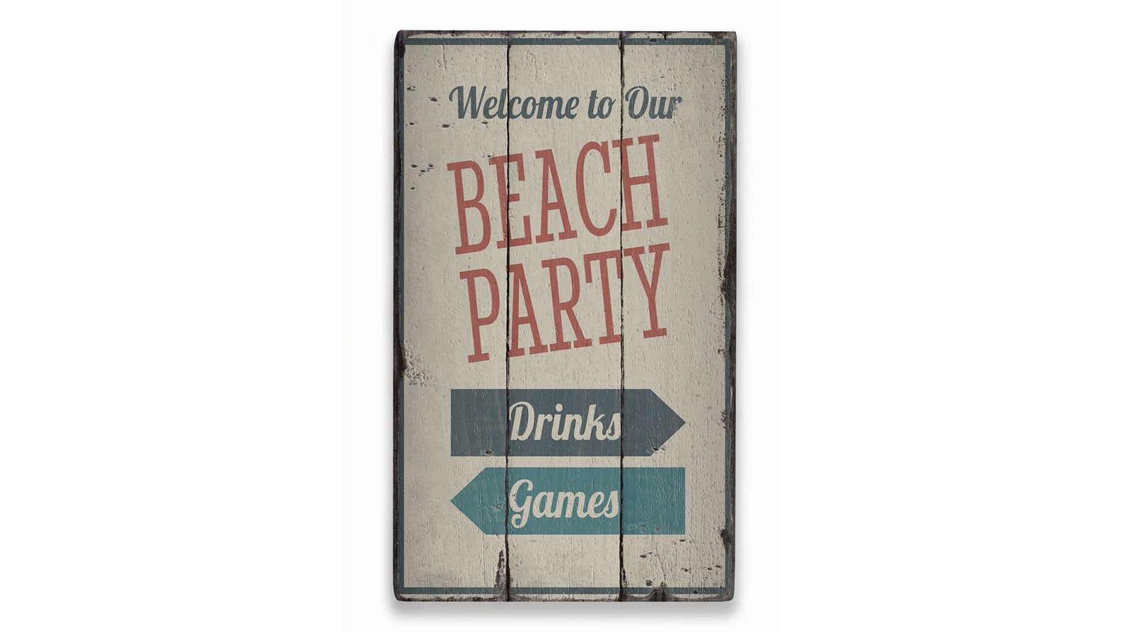 Beach Party Sign Party Beach Here Wood Beach Decor Sign Etsy