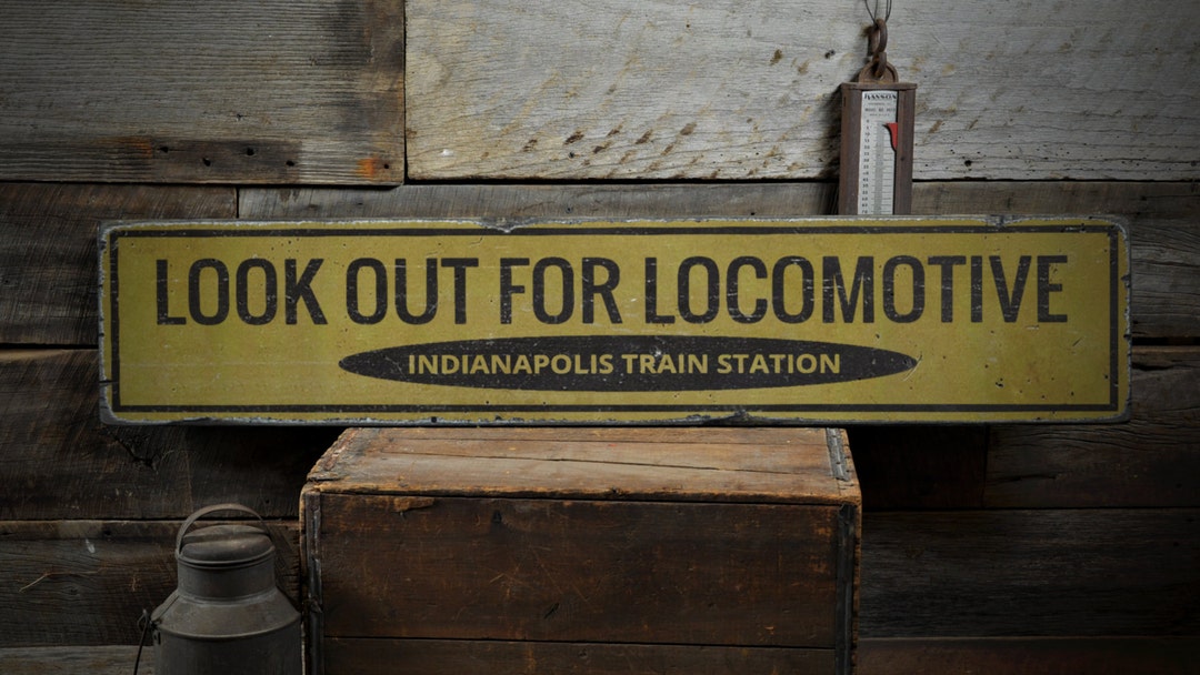 Look Out for Locomotive Wood Sign Personalized Train Station - Etsy